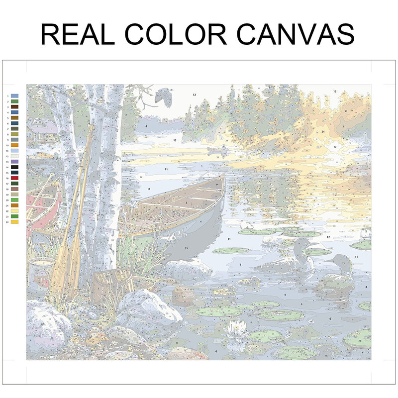 Набор для рисования по номерам масляными красками, 50x40 см