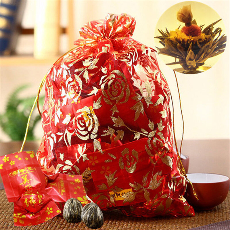 شاي صيني مزهر ، 20 نوعًا لكل كيس ، كرة شاي خضراء ، أزهار فنية ، شاي صيني مزهر