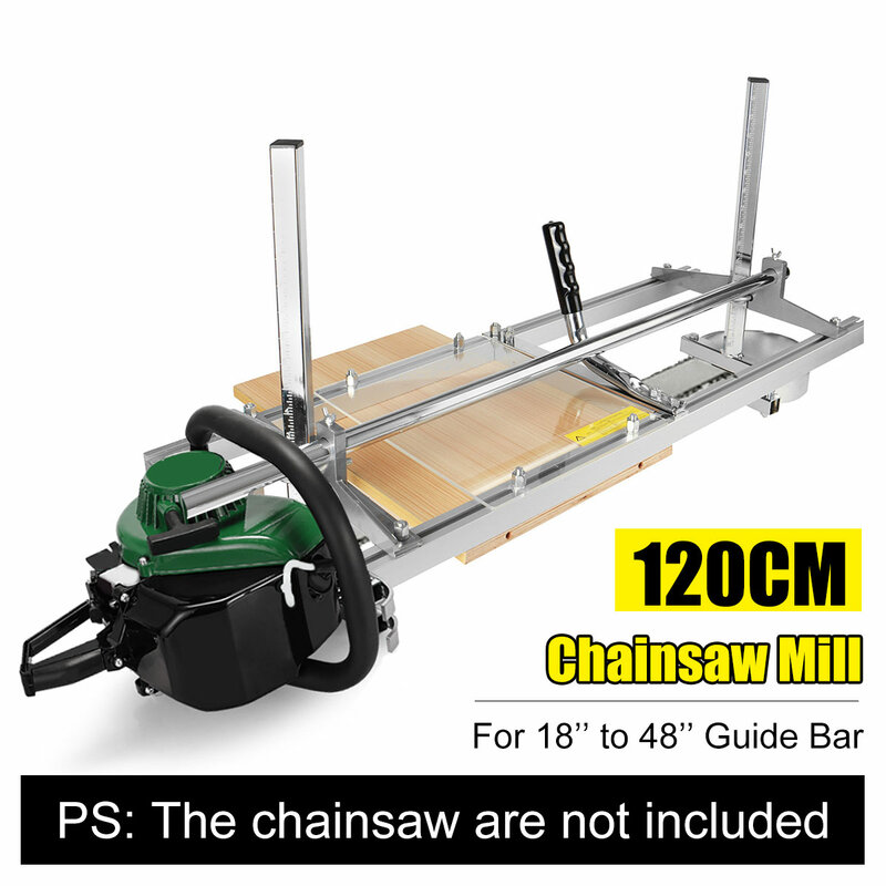 48 polegadas 120cm portátil chain saw mill planking fresagem de 18 "a 48" guia barra de serra moinho serra corrente serragem ferramenta de corte kit