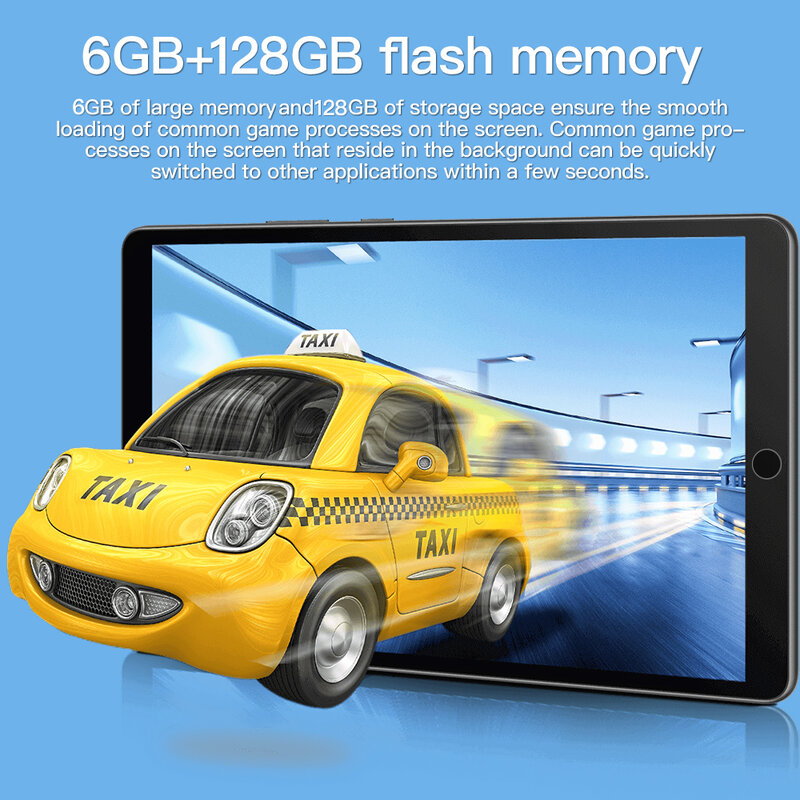 2021 Pad P80 Tablet 8 Inci 6GB + 128GB Tablet Android PC 5300MAh 10 Core GPS WIFI 4G Kelas Online Panggilan Telepon Pad Tablet
