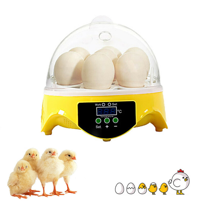 Digital 7 ovos incubadora automática turner brooder fazenda pintainho máquina para codorna galinha pato ganso ac 110v/220v eua reino unido