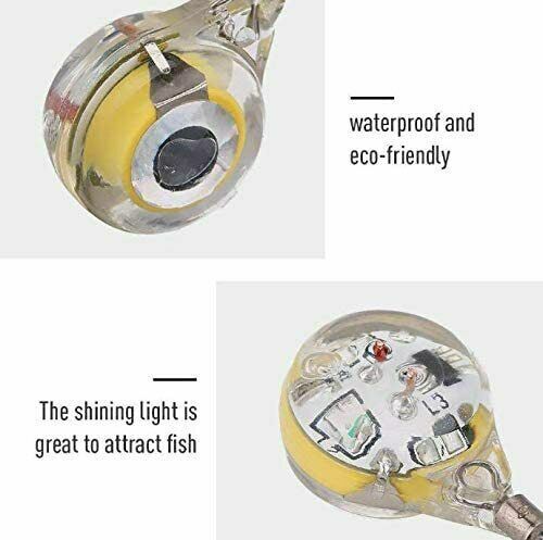 1pc Mini wędkowanie światło przywabiające LED głęboki spadek podwodny kształt oka połowów kałamarnica przynęta na ryby Luminous Lure dla przyciągania ryb