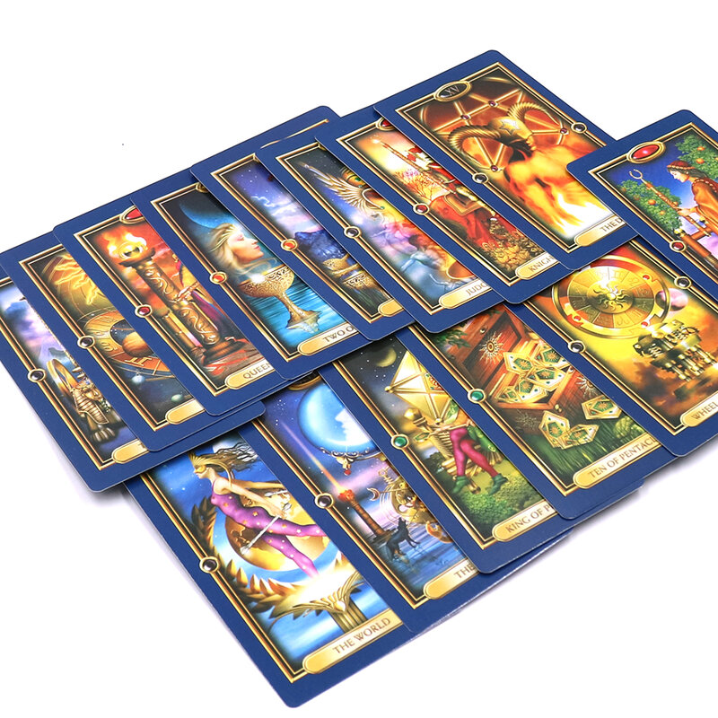 2019 gilded tarot card game mysterious gold art divination fate tarot deck for women board game