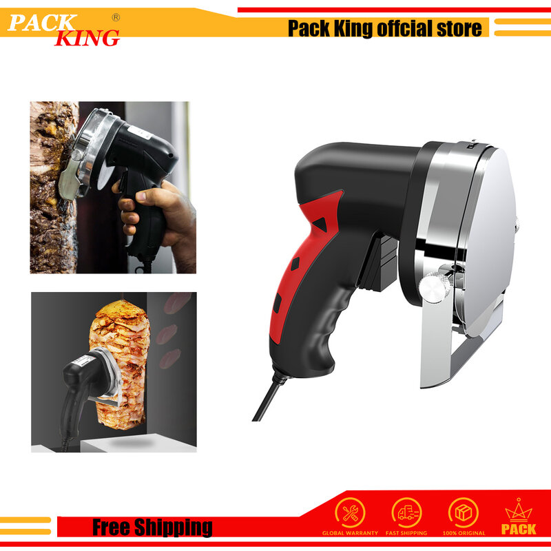 Gebraden Vlees Slicer Commerciële Elektrische Kebab Mes Shoarma Cutter Handheld Bbq Beaf Snijmachine Gyro Mes Gratis Verzending