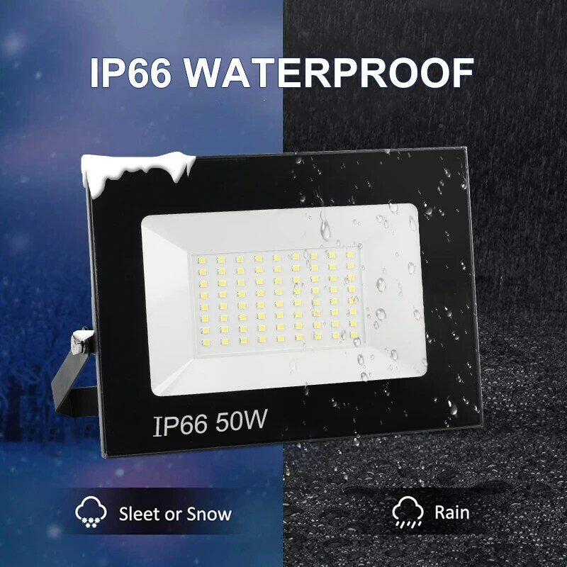 Luz LED de inundación con Sensor de movimiento PIR, reflector impermeable, lámpara de pared para exteriores, foco, 10W, 20W, 30W, 50W, 100W, 220V, 240V