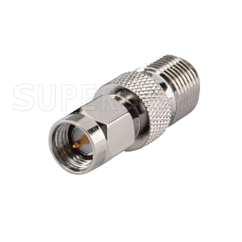 Superbat SMA Male to F Type Female Straight RF Coaxial Connector Adapter