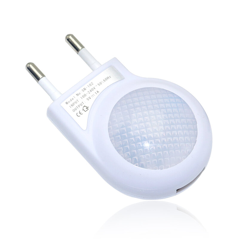 Mini lampe LED en forme d'escargot avec capteur de luminosité intégré, allumage automatique, idéal pour la chambre d'un bébé ou d'un enfant, prises UE/US