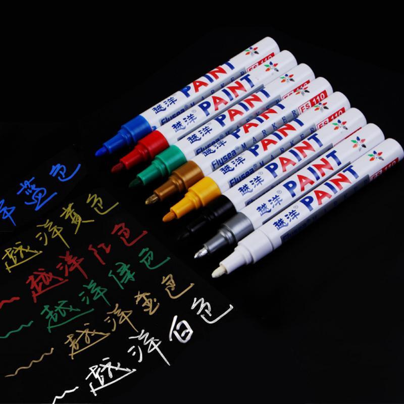 Pennarello per vernice ambientale 12 colori penna impermeabile permanente pneumatico per auto penna per Graffiti nuovo pennarello universale TSLM1