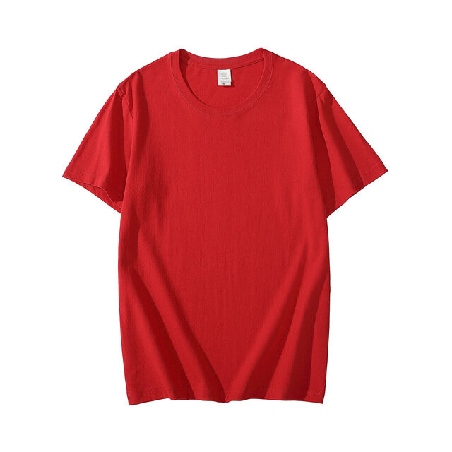 Camiseta de algodón para hombre, camisa de manga corta, color sólido, nueva