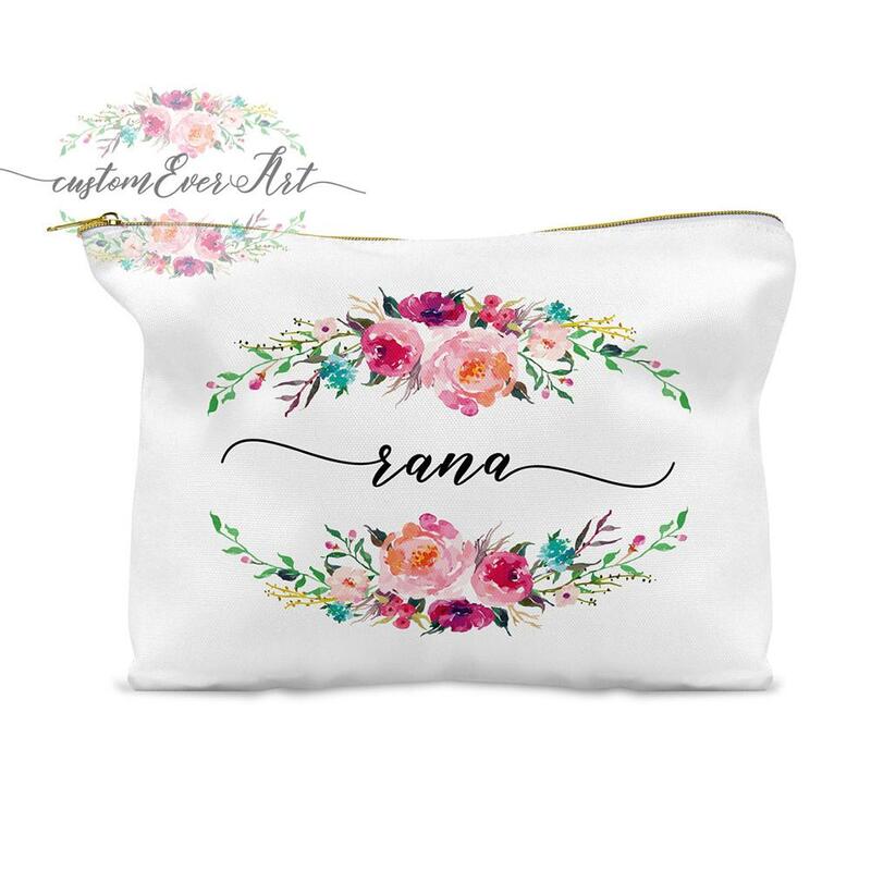 Kustom Tas Kosmetik untuk Membuat Kantong Tas untuk Wanita Personalized Tas Kosmetik Organizer Tas Kosmetik Perjalanan Hadiah untuk Wanita untuk Ibu