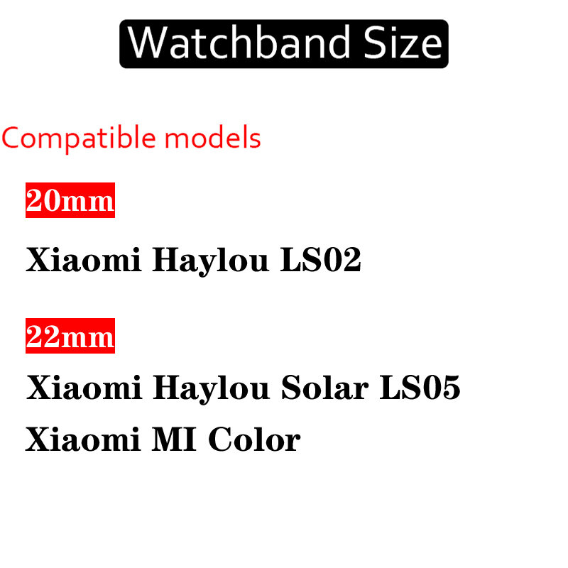 strap for Xiaomi Mi Watch Color Haylou solar LS05 LS02 band silicone bracelet replacement correa smartwatch Wristband S/L size
