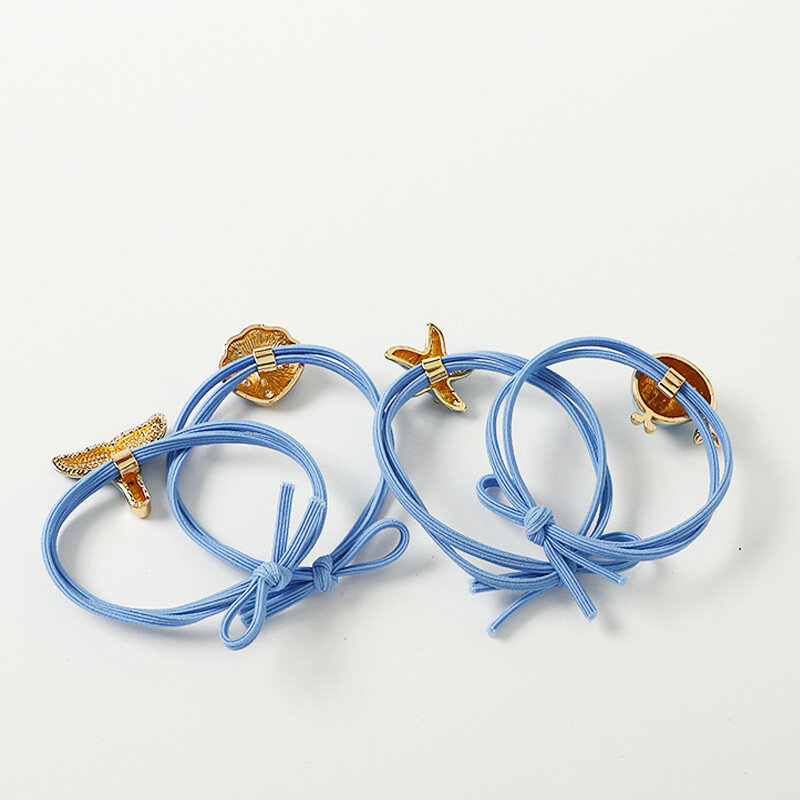 Cartoon śliczne rozgwiazdy gumki do włosów Scrunchie dla dziewczynek moda szpilka biżuteria koreański elastyczna głowa liny akcesoria do włosów