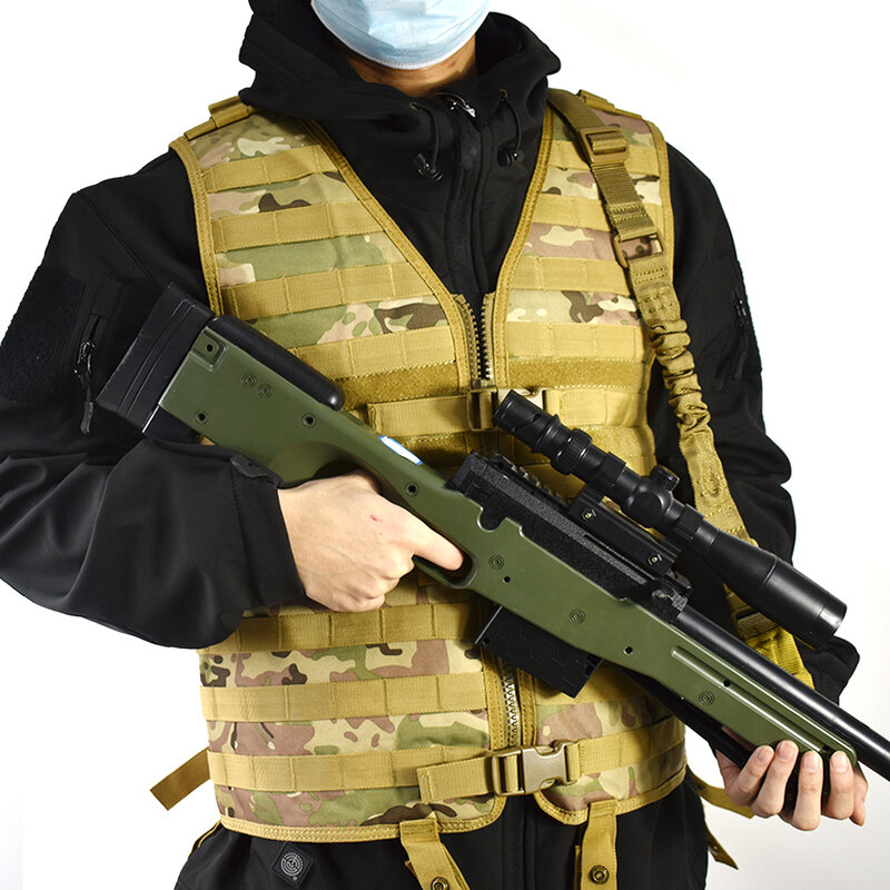 Gilet de Camouflage Molle tactique militaire, gilet de Combat en plein air CS Airsoft, vêtements de chasse noirs