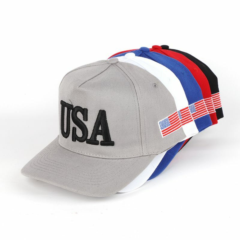 Gorra de béisbol ajustable para hombre y mujer, gorro de béisbol ajustable con bordado 3D de la bandera americana de EE. UU., 45, 2020