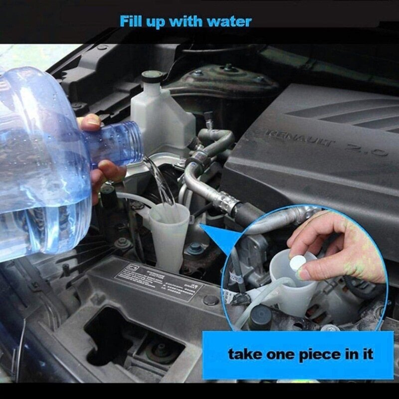 Pára-brisa vidro líquido de limpeza condensado efervescente automóvel 10 pces cozinha