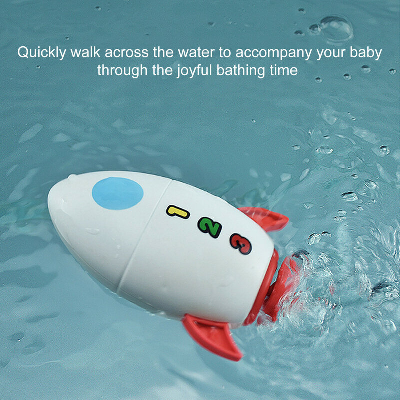 욕실 목욕 샤워 아기 시계 수영 어린이 놀이 물 귀여운 작은 잠수함 로켓 목욕 욕조 장난감 아이를위한