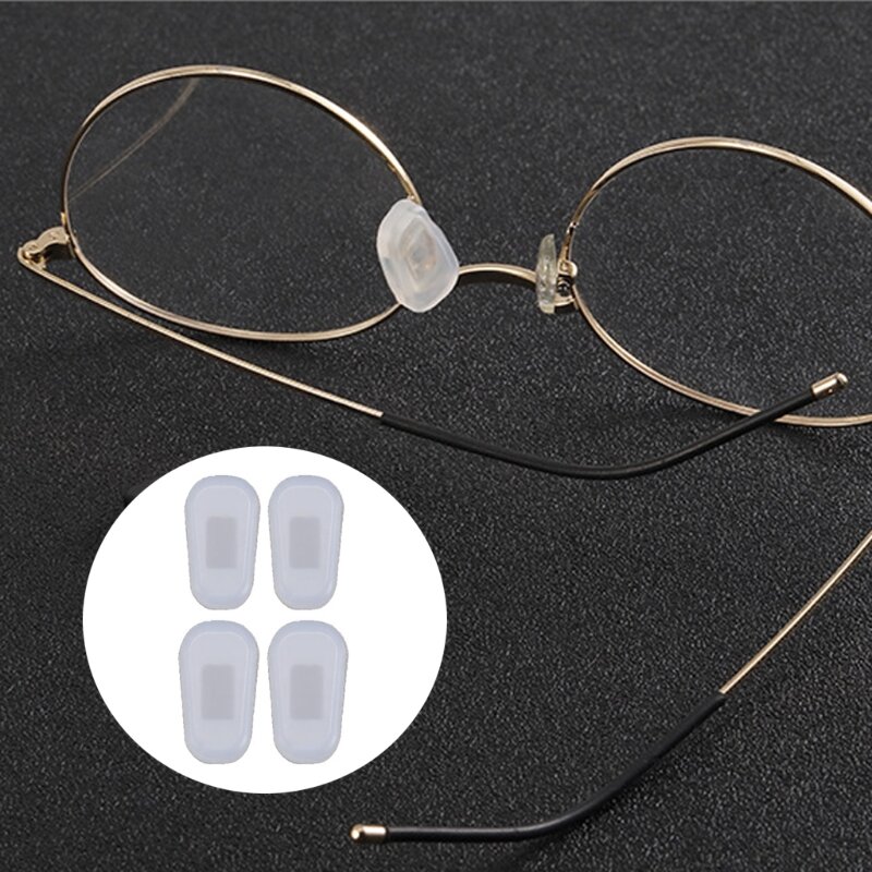 10 pares push-in almofadas de nariz de silicone macio almofada de ar óculos substituição nosepad anti-deslizamento nariz ponte almofadas kit