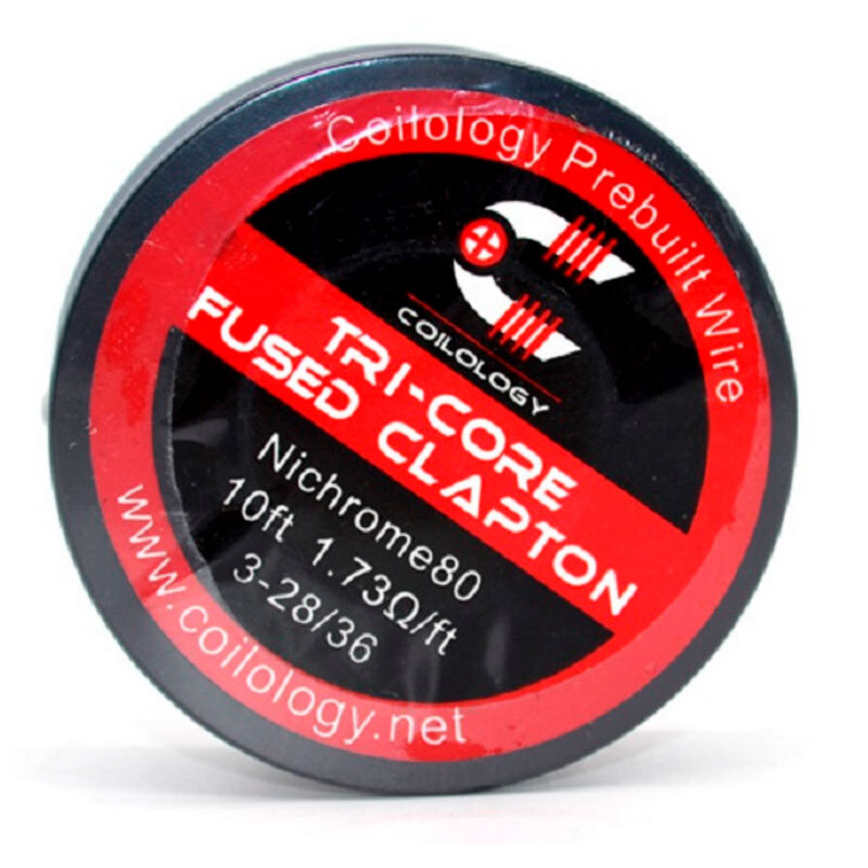 Coilology Tri-Core fondu Clapton (Ni80) vape bobine fil 1.73ohm/pieds 10 pieds fil de chaleur bricolage RTA réservoir/RDA atomiseur vape accessoire