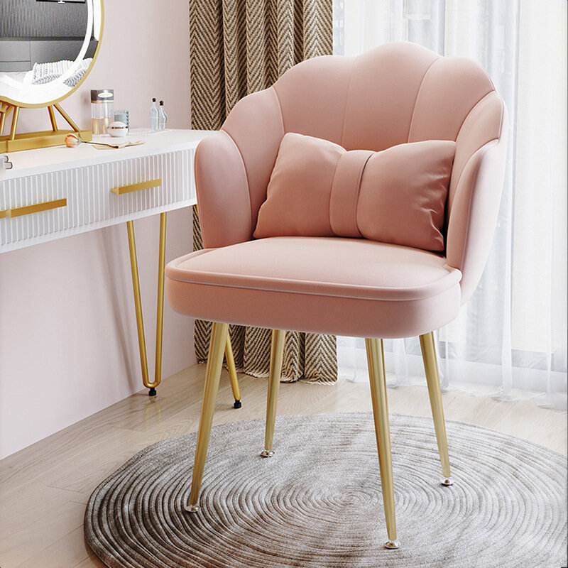 Nordic makijaż stołek lekka luksusowa toaletka netto czerwone oparcie krzesło dziewczyna śliczna sypialnia nowoczesne minimalistyczne ins stylowe krzesło do paznokci
