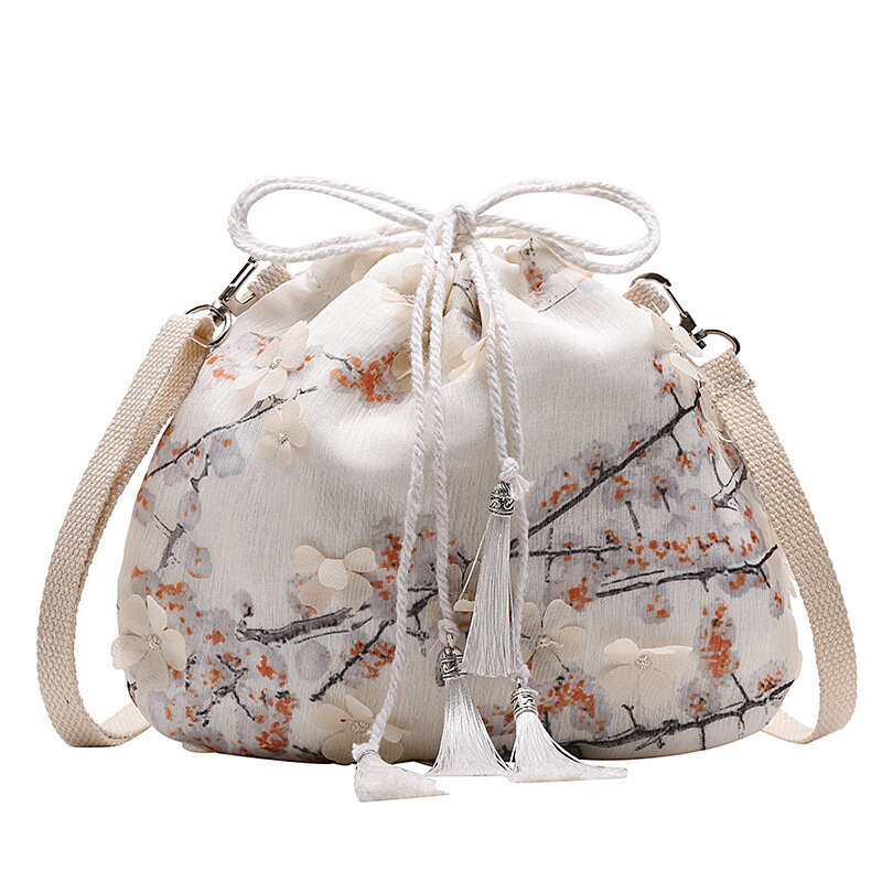 Nuovo 2020 Mori Canvas Satchel Cross Body Bag di Stile Cinese Fata Borsa Han Fu Stile Antico di Un Sacchetto di Spalla