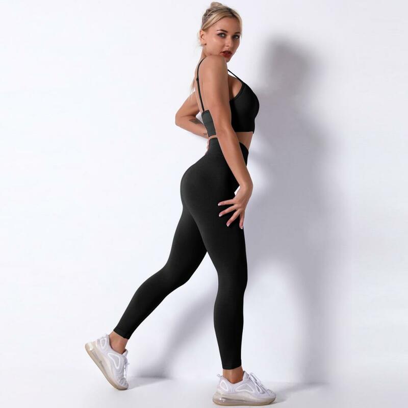 Hohe Taille Sport Set Gym Yoga Frauen Nahtlose Leggings Sport Bh Push-Up Fitness für Frauen Gym Kleidung Outfit Strumpfhosen sportswear