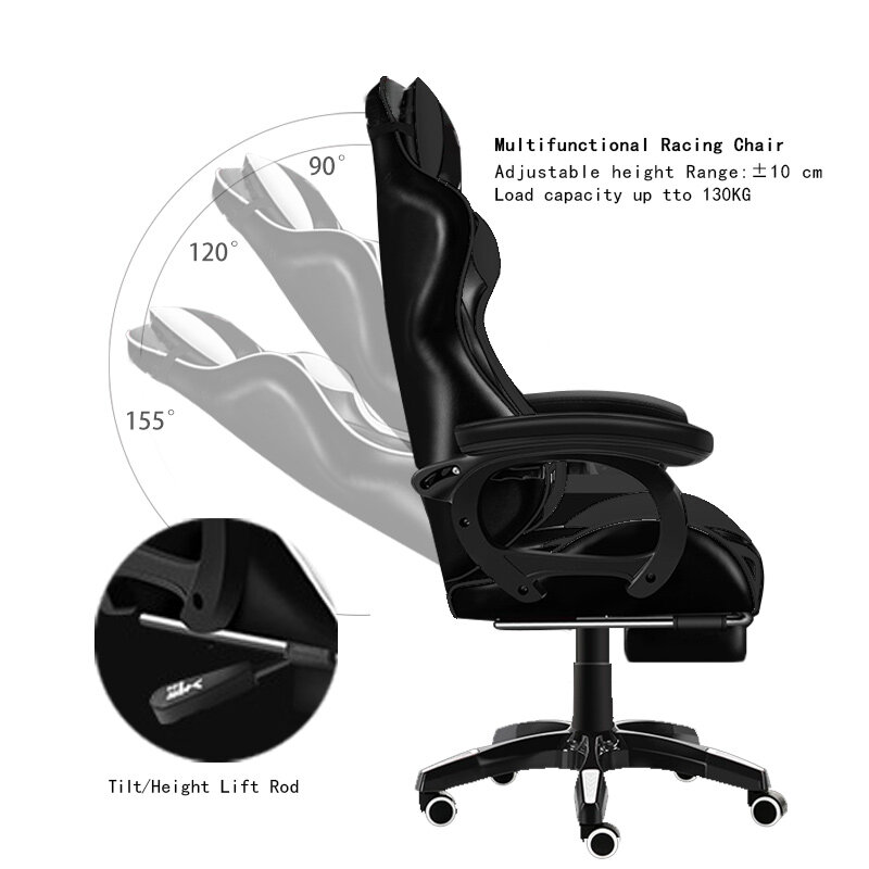 Silla de ordenador profesional LOL, silla de coche deportivo, WCG, para jugar a juegos, de oficina, de ocio, puede reclinarse c