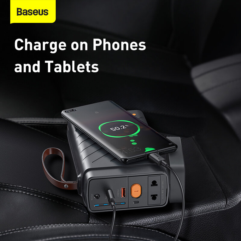 Baseus 1600A 자동차 점프 스타터 부스터 12V 자동 시작 장치 16000mAh 휴대용 보조베터리 220V AC 출력 야외 전원 공급 장치