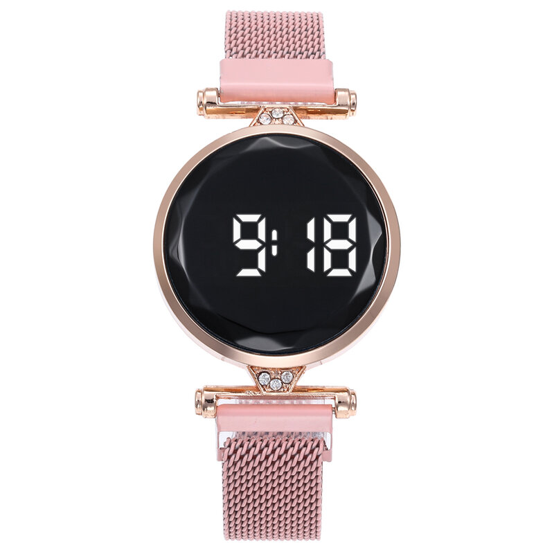 Reloj de pulsera con pantalla táctil Led para hombre y mujer, banda magnética, relojes deportivos para amantes, novedad de 2020