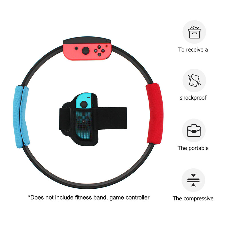 Регулируемый эластичный ремешок для фиксации ног 56 см, спортивная лента + нескользящее кольцо-ручки для Nintendo Switch Ring Fit приблизительная фотография