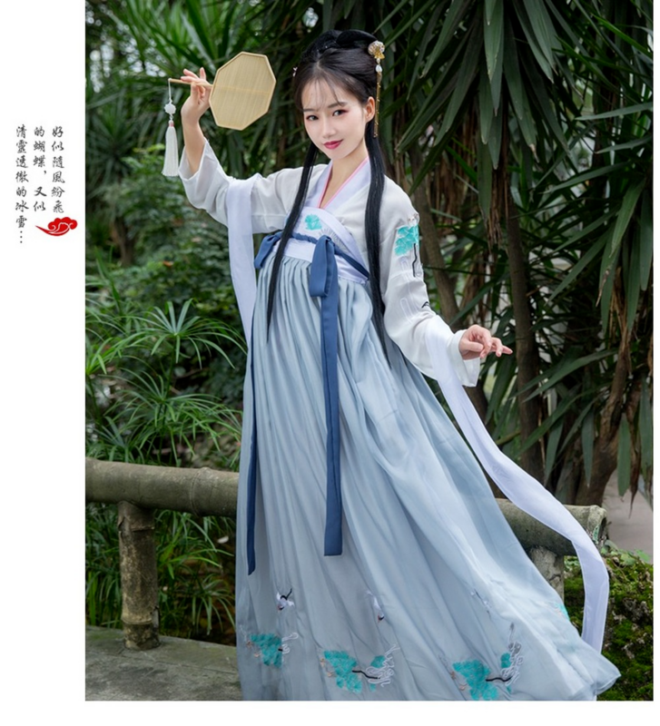 Традиционный китайский костюм феи для танцев, одежда ханьфу в старинном стиле, Женская Восточная одежда для народного танца, женская одежда...