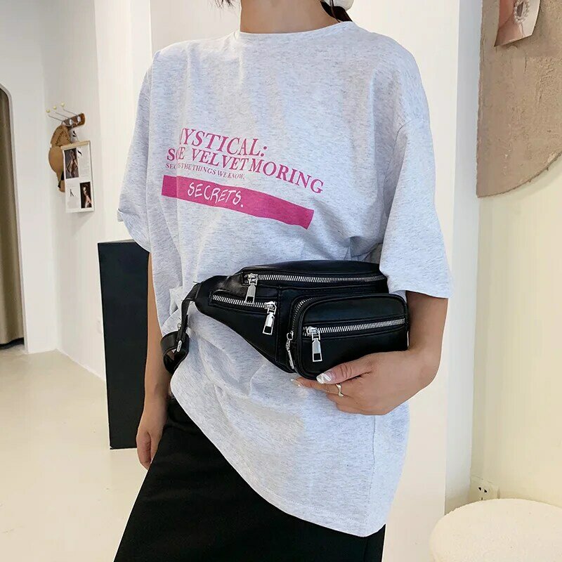 Crossbody Shoulder Waist Bags for Women 2021 New High Quality Pearl Chain Summer Female Designer Solid Color Handbag Bolsa