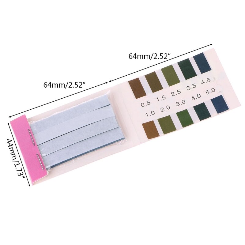80 스트립 pH 알칼리성 단거리 0.5-5.0 표시기 리트머스 종이 pH 테스트 스트립