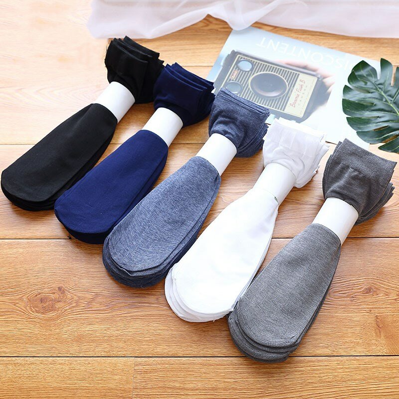 20pairs/lot Men's summer thin section breathable thin socks men's socks high elastic wear-resistant ice silk cool business socks