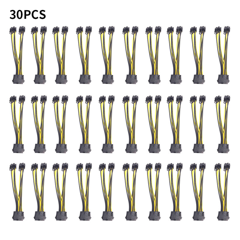 8 دبوس إلى المزدوج 8 (6 + 2) دبوس PCI اكسبرس كابل الطاقة محول الكابل للرسومات وحدة معالجة الرسومات بطاقة الفيديو PCIE PCI-E VGA الفاصل المحور