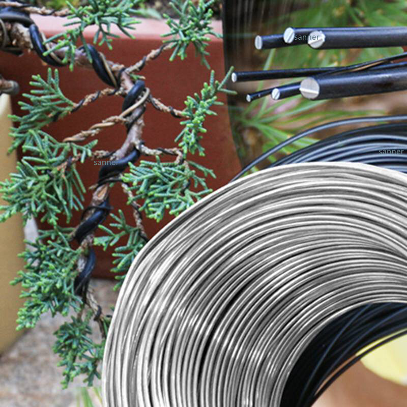 Herramientas para bonsái de 1mm-8mm, alambre de aluminio para modelado de bonsái, herramientas para huerto y jardín, forma de planta DIY, 500G/rollo