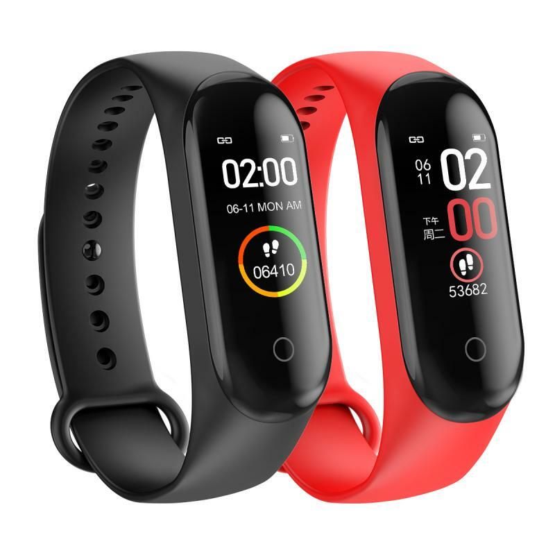 2020 M4 Smart Schrittzähler Armband Blutdruck Herz Rate Monitor Sport Tracker Armband Gesundheit Fitness Uhr Sport Pedometer