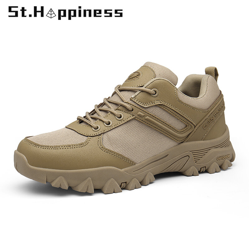 Baskets militaires légères en maille pour hommes, chaussures d'extérieur antidérapantes, de randonnée, grande taille 48, nouvelle marque, à la mode, 2021