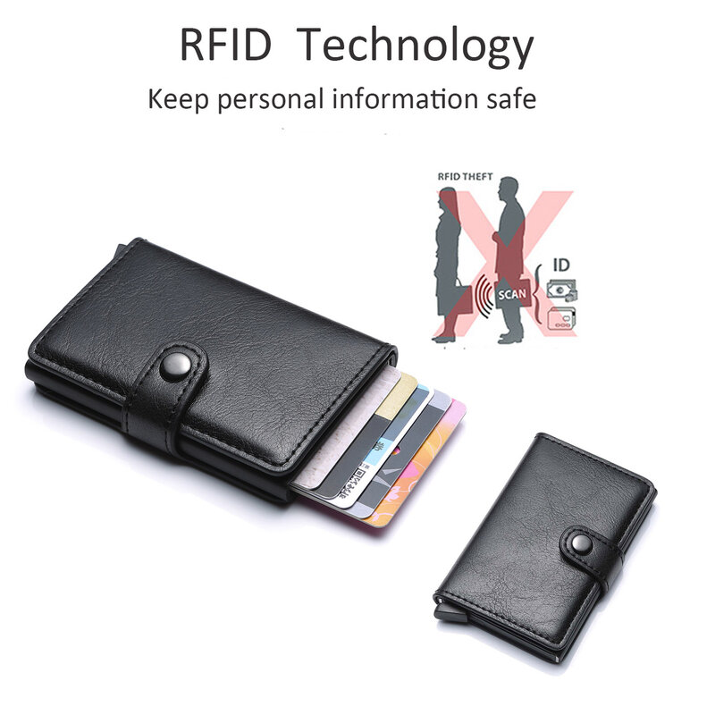 2022 Rfid Men Card Wallets Free Name Engraving Carbon Fiber Card Holder Slim Mini Wallet Small Money Bag Male Purses