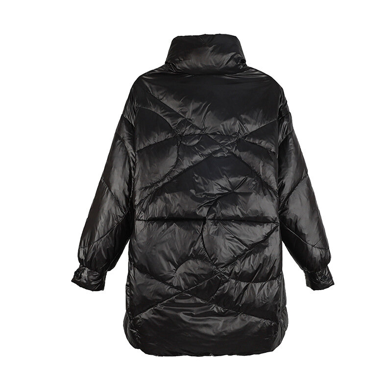 女性用の軽くて厚いbatwingジャケット,大きな幅の広いポケット,超軽量,冬用,カジュアル