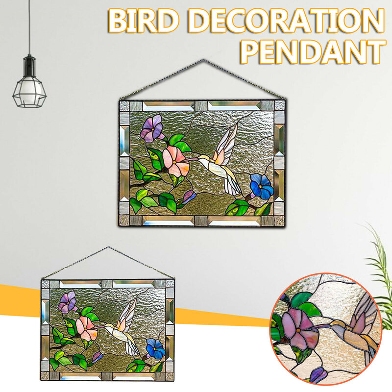 CardinalBird Multicolor Vogel Farbe Acryl Anhänger Fenster Panel Suncatcher decoración de habitación декор для комнаты