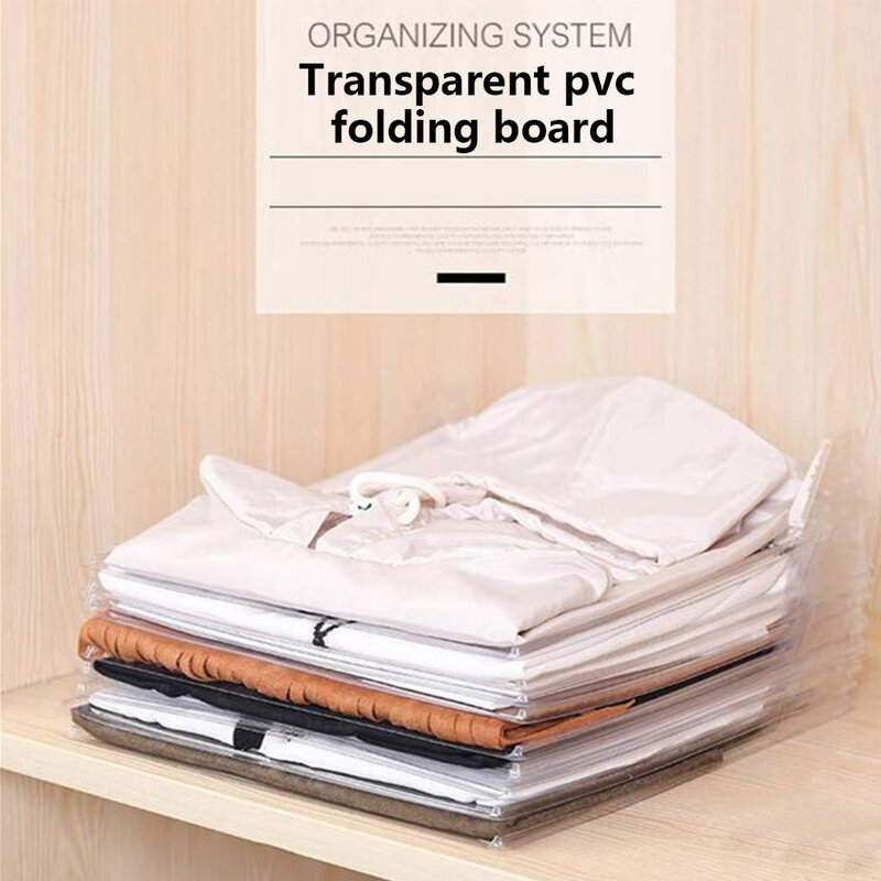 10 Layer Fast Clothes Fold Board Clothing Organization System Shirt Folder Travel Closet Drawer Stack Fast Clothes Fold Board