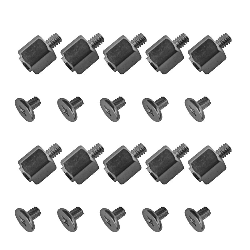 10 conjunto de kits de montagem manual com parafuso de apoio, porca sextavada para placa-mãe ssd 5 m 2 m prata e preto