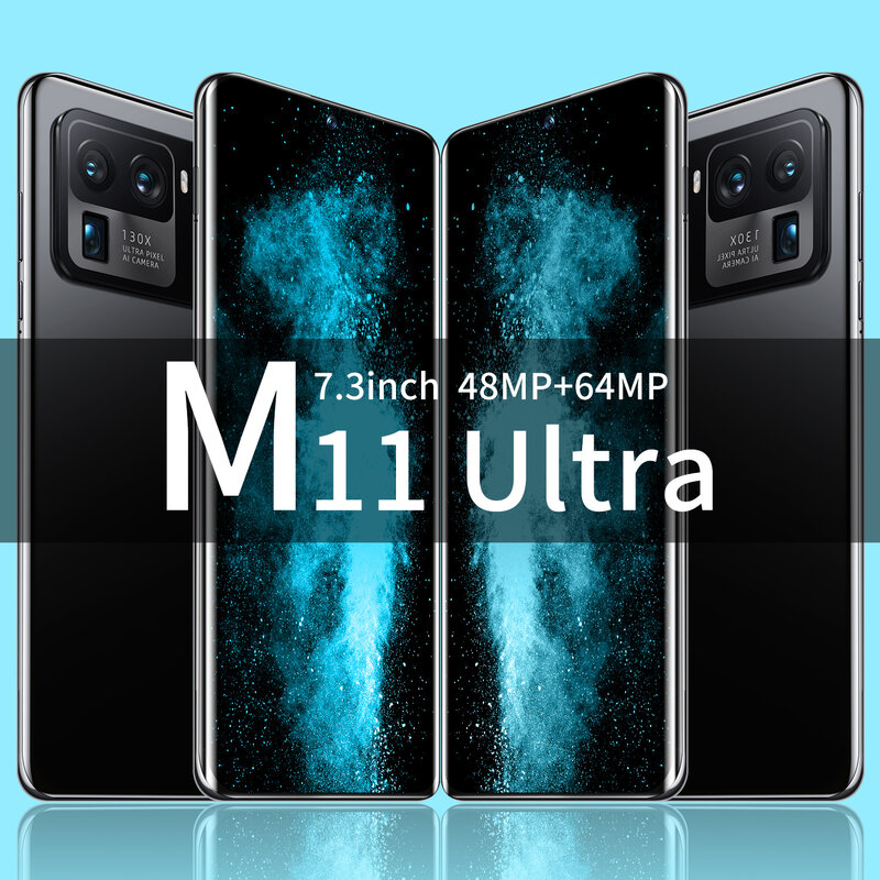 M11 ultra 16gb 1t qualcomm snapdragon 888 andriod11.0 sim duplo versão global 6800mah 7.3 664mp 5g smartphone 4g lte celular