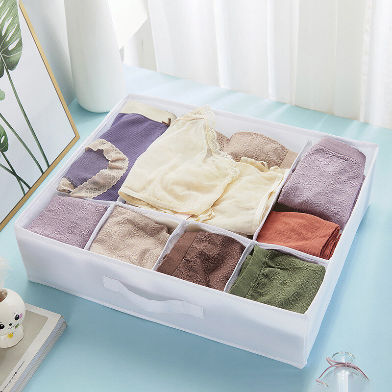 7 grades gaveta divisor caixa sutiãs meias de roupa interior pescoço laços caixas de armazenamento armário roupas organizador dormitório roupas classificando caso