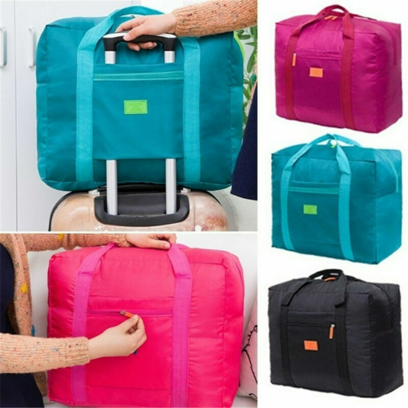 Unisex Adult Travel Bag Big Size Solid Foldable Nylon Soft Waterproof Luggage Bag Storage Carry-On Duffle Bag Suitcase