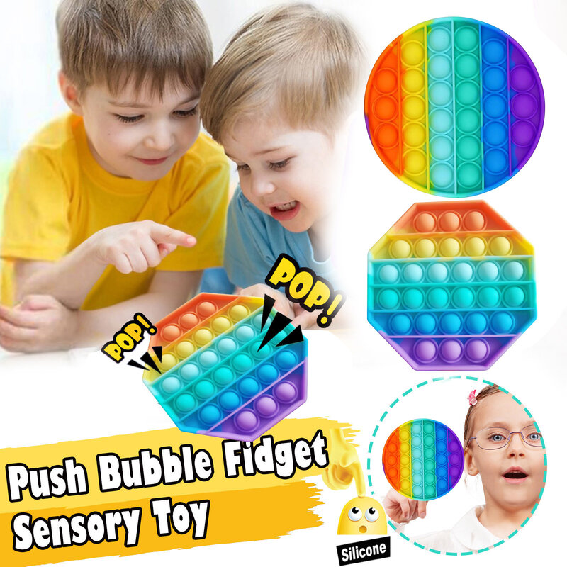 Fidget ของเล่นตลก Pops Fidget ของเล่นเด็กผู้ใหญ่ Push Bubble Fidget Sensory ของเล่น Squishy Jouet Pour Autiste