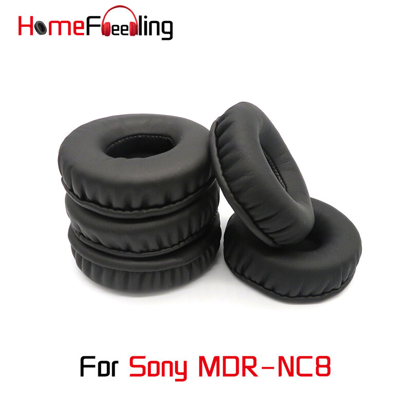 Homefeeling Bantalan Telinga untuk Sony MDR-NC8 Bantalan Telinga Bulat Universal Kulit Pengulangan Bagian Bantal Telinga