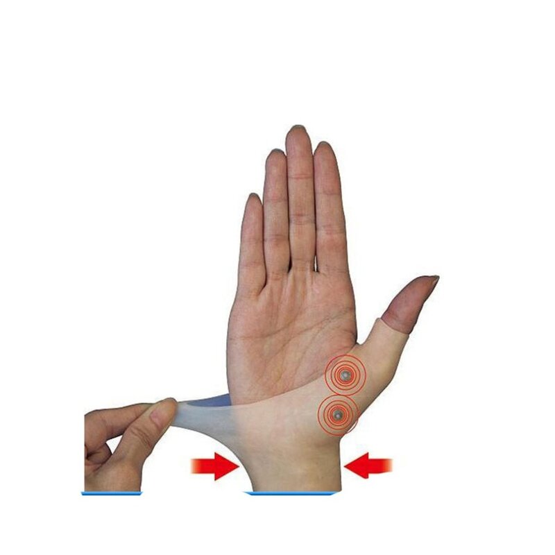 2021 New Magnetic Therapy Wrist Hand Thumb Support Gloves Silicone Gel Arthritis Pressure Corrector Massage Pain Relief Gloves