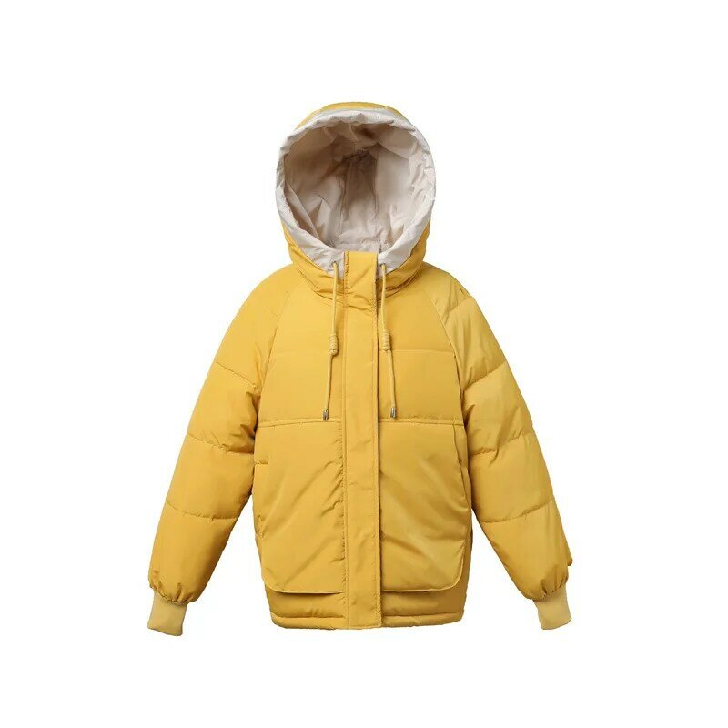 Новинка Зима 2021, куртка на хлопковом наполнителе в Корейском стиле, свободное плотное хлопковое пальто, пуховик, короткая женская куртка