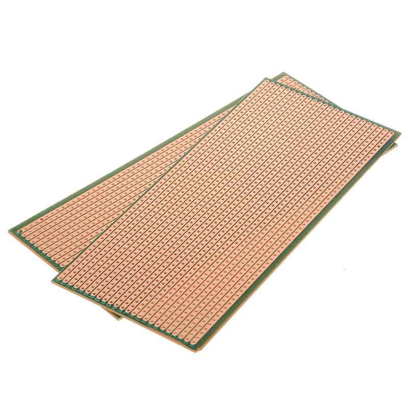 2 Cái 6.5X14.5 Cm Đơn 2 Mặt Đồng PCB Board Uncut Platine Mạch Perf Ban Cho Điểm Tới Điểm mỏ Hàn